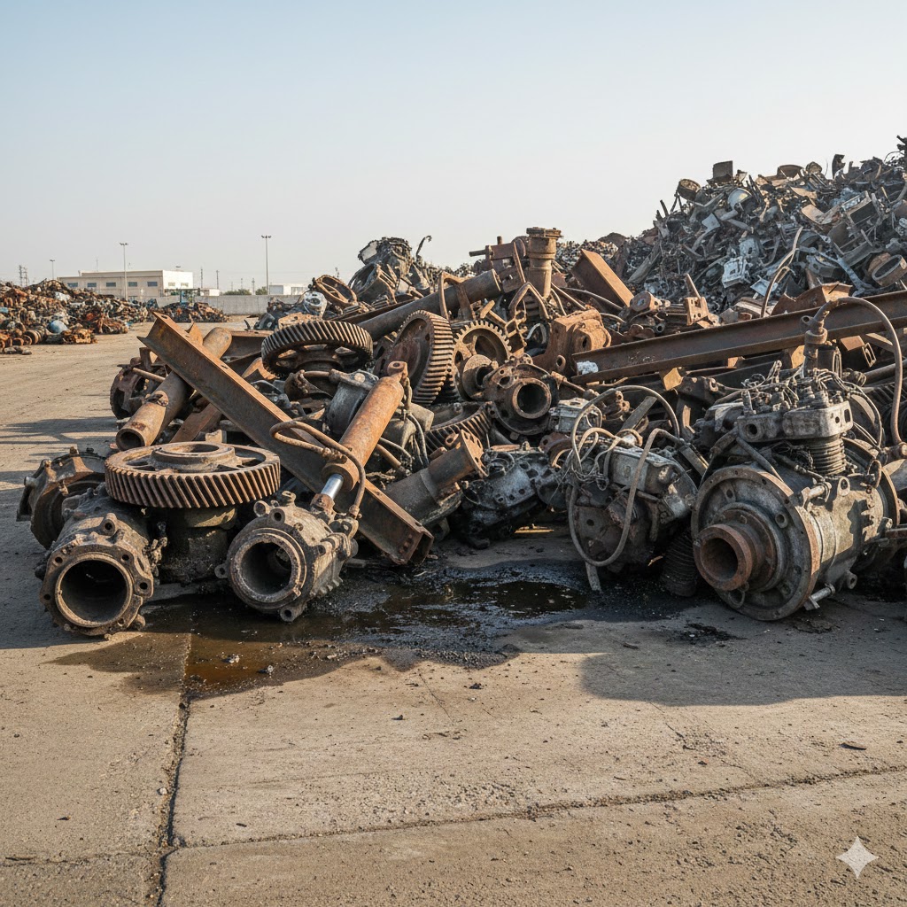 Textured recycled metal surface